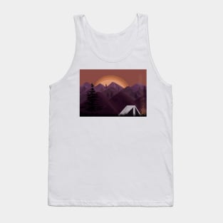 Purple Mountains Camping in the Evening Tank Top